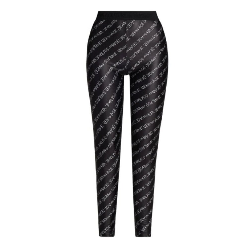 SOLD Versace Jeans Couture Logo Band Leggings Black - Size 40 (US 4) - $225 MSRP